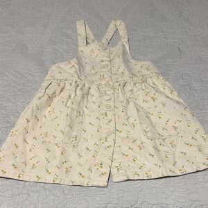 Zara Cream Kids Overalls with Floral Print